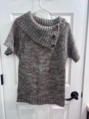 Maurices Brown Cowl Neck Y2K Sweater Cozy Comfort Boho Chunk Sweater Medium